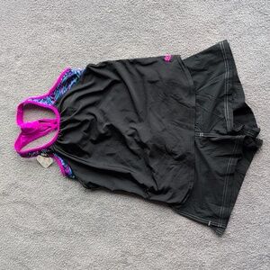NWT ZeroXposur Black/Pink Swim Set size S